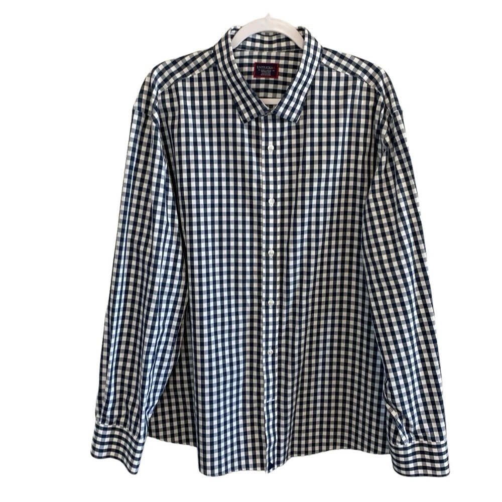 UNTUCKit -Navy Check Button Down - Size XXXL